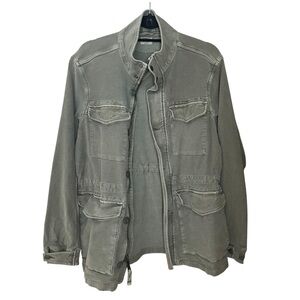 Faherty Women’s Utility Military Style Jacket Size Small Olive Green - MOF2101